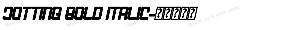 Jotting Bold Italic字体转换